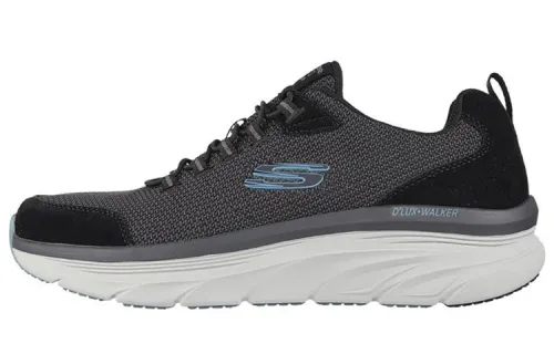 Skechers D'lux Walker Casual Shoes Men's Low Top Black/Gray