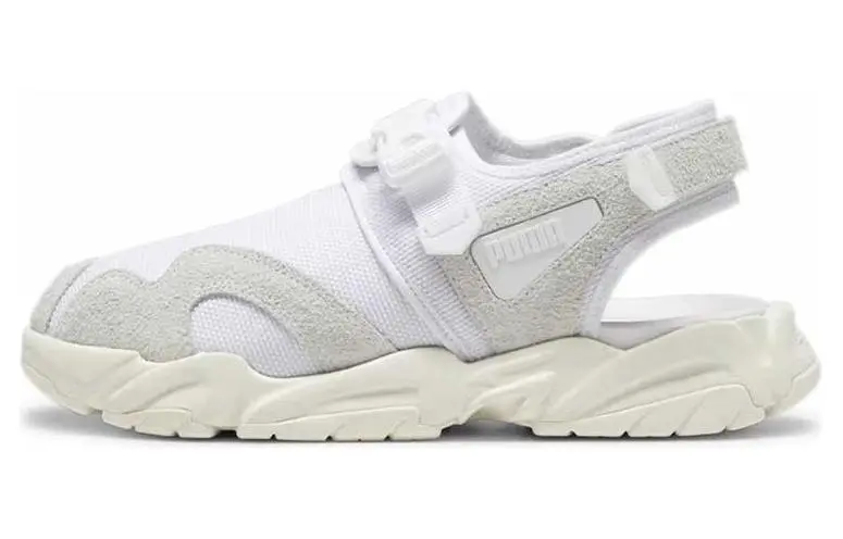 PUMA TS 01 New Material Cushioning Abrasion Resistant Cushioning, Wear Resistant Low top Casual Shoes Unisex White Gray