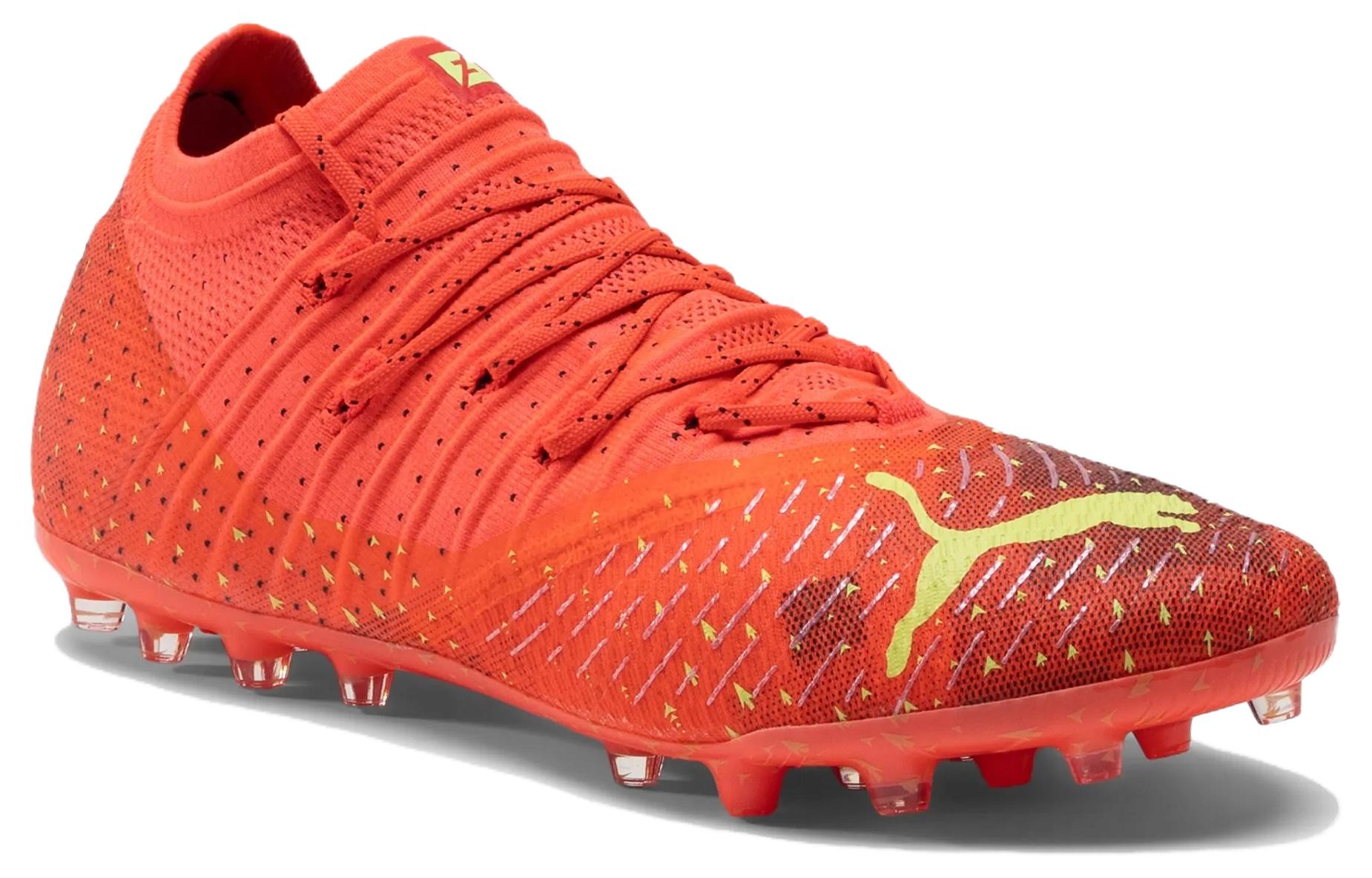 Женские бутсы PUMA Future 1.4 FG/AG (оранжево-желтые) — Оранжевый / жёлтый — фото 3