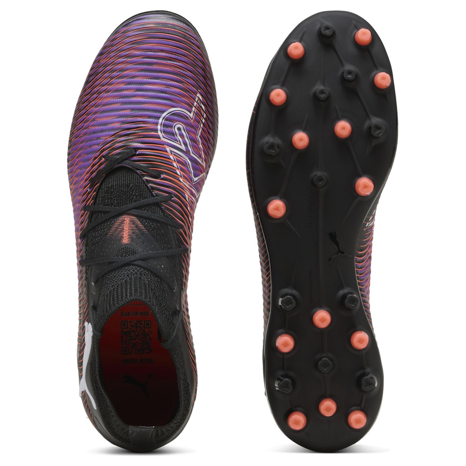 PUMA FUTURE 8 PRO MG Multi Ground Abrasion Resistant Soccer Shoes Unisex Black White Red