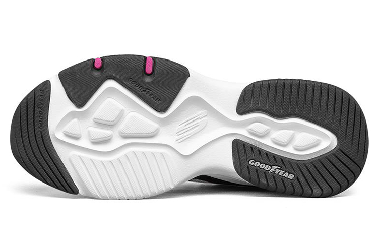 Женские кроссовки Skechers D'LITES 4.0 (бело-черно-розовые) — фото 5