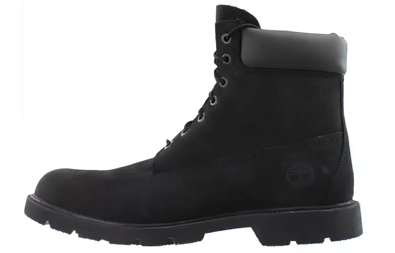 Timberland Top Grain Cow Leather Short Combat Boots Men's Black