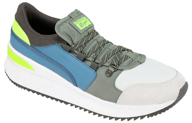 Кроссовки Onitsuka Tiger Empirical LO 2.0 (бело-серо-голубые) — фото 4