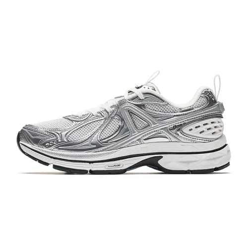 Anta Slip Resistant And Breathable Low top Casual Shoes Women's Gray Silver