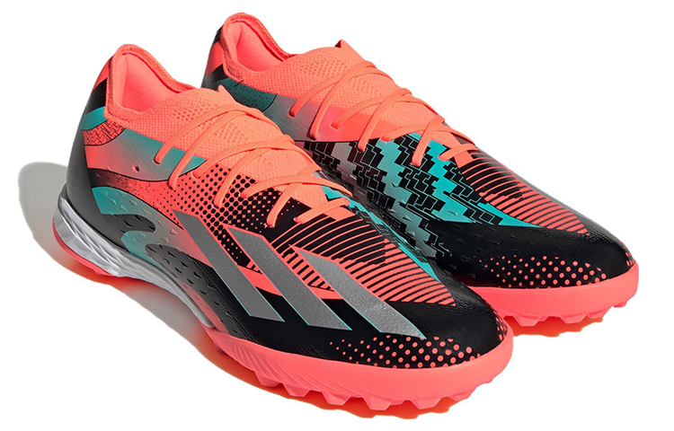Мужские бутсы adidas Messi.1 TF (красно-черно-бело-синие) — Красный / чёрный / белый / синий — фото 3