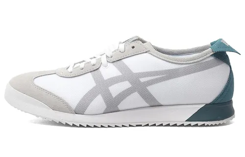 Onitsuka Tiger MEXICO 66 Slip Resistant Abrasion Resistant Low top Casual Shoes Unisex White Light Gray Color