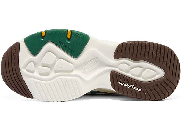 Женские кроссовки Skechers D'LITES 4.0 (бело-зеленые) — Белый / зелёный — фото 5