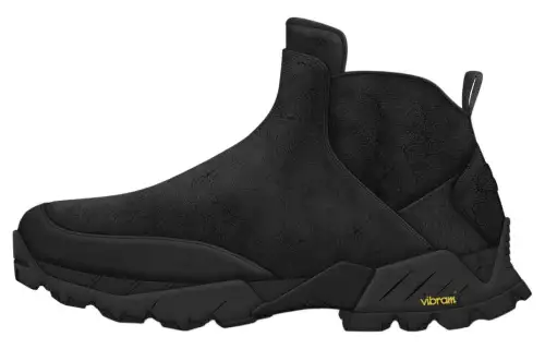 ROA Leather High top Casual Shoes Unisex Black