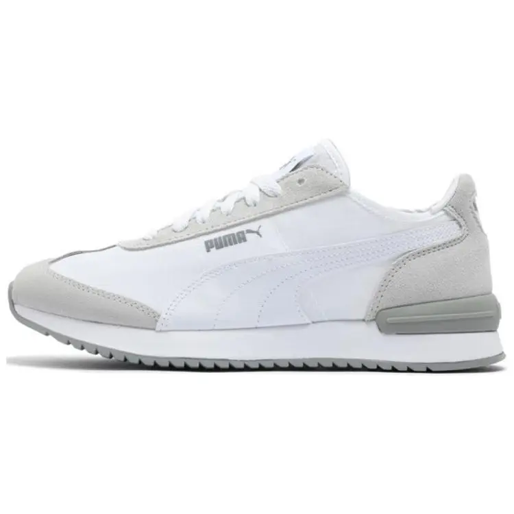 PUMA R78 WIND NYLON Comfortable Round Toe Wear resistant And Lightweight Low top Casual Shoes Unisex White Gray