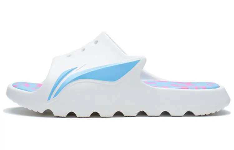 Li Ning Quiet Slide Slippers Women's White Blue