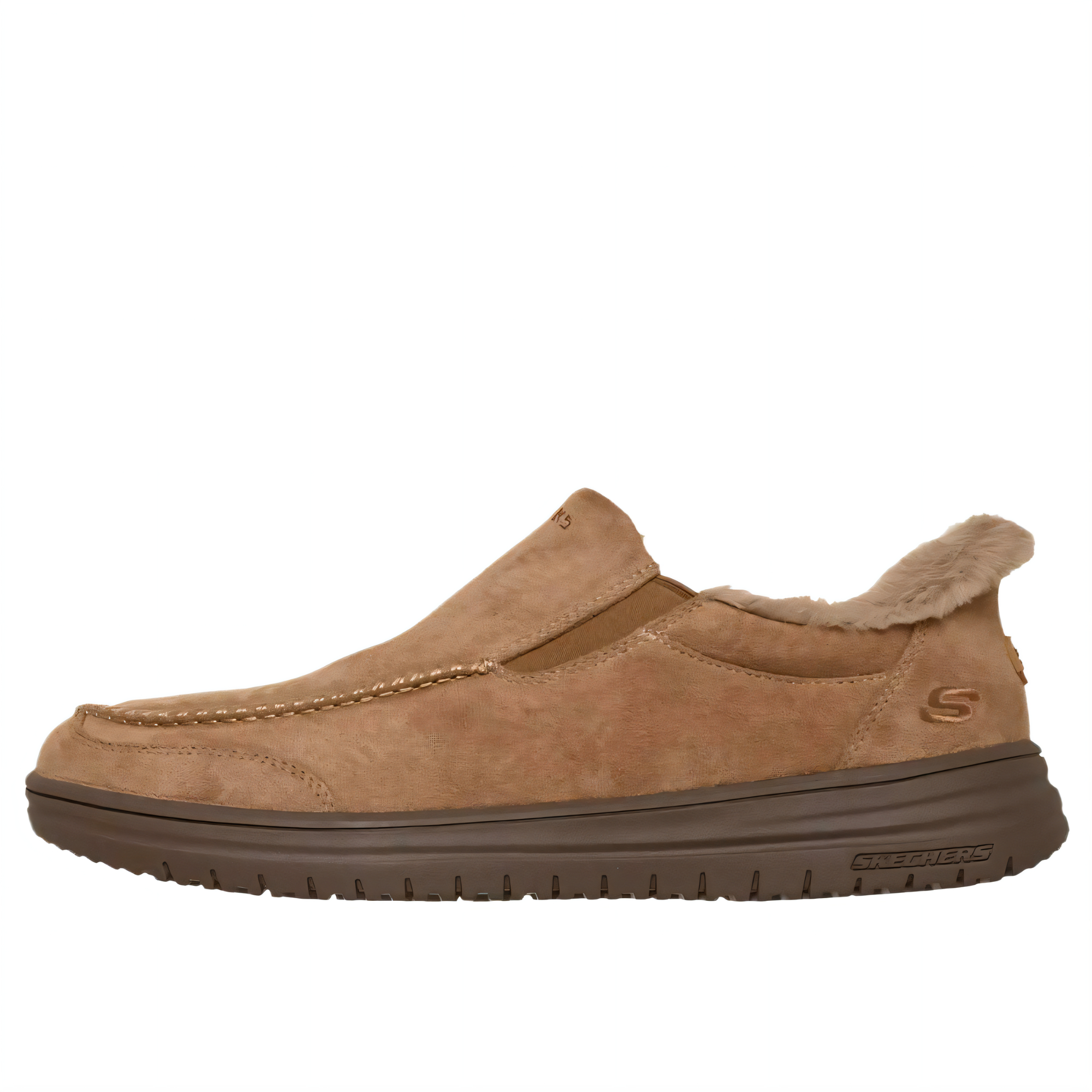 Мужские слипоны Skechers Relaxed Fit Mullet - Schofield (темно-коричневые)