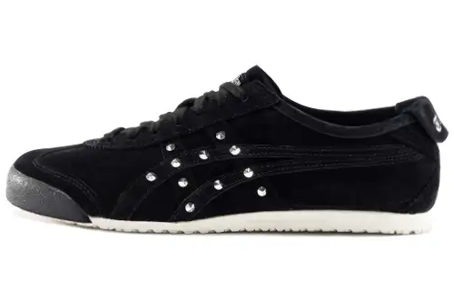 Onitsuka Tiger Onitsuka Tiger MEXICO 66 pigskin rivets shock-absorbing, non-slip, wear-resistant, low-cut lifestyle shoes, same style for men and women, black