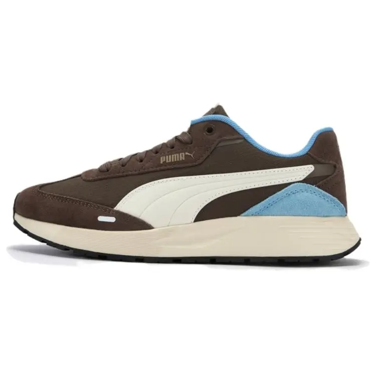 PUMA Runtamed Textile, Artificial Leather Cushioning Low top Casual Shoes Unisex Umber
