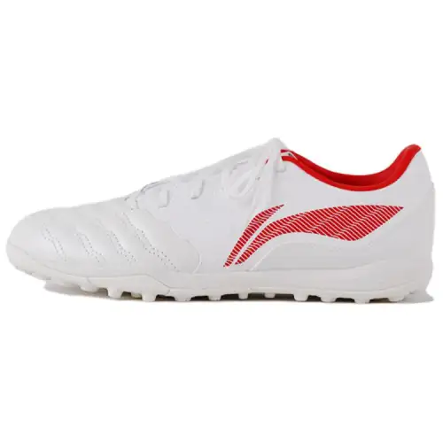 Li Ning TF Turf Cushioning Slip Resistant Abrasion Resistant Soccer Shoes Men's White