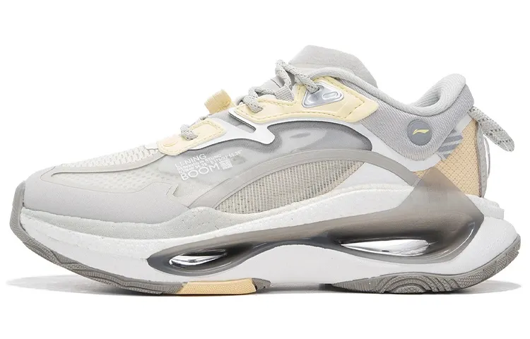 Li Ning Exceed Infinity Casual Shoes Women's Low Top Bud Yellow Gray/Antique White
