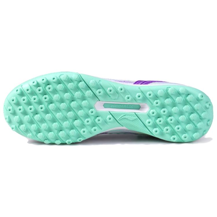 Li Ning MG Multi Ground Artificial Turf Pu Soccer Shoes Men’s White Blue Purple
