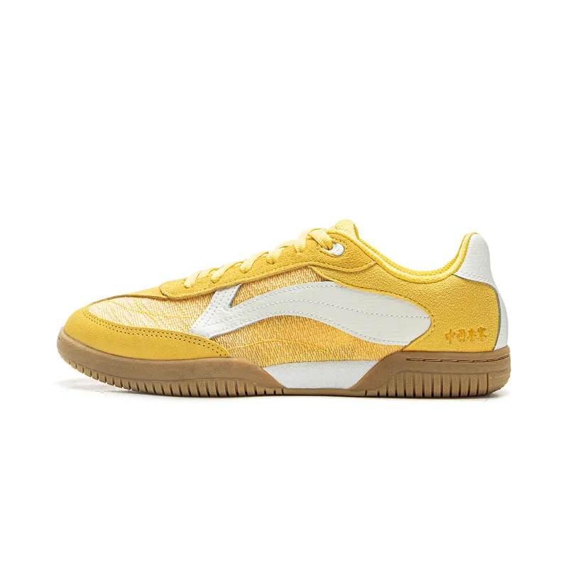Li Ning Abrasion Resistant Breathable Abrasion Resistant Breathable Low top Table Tennis Shoes Unisex Dynamic Yellow