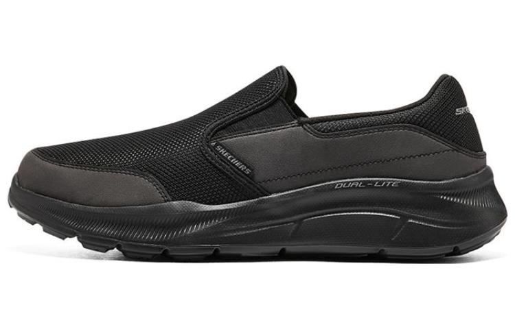 Skechers Skechers Equalizer 5.0 mesh leather solid color refreshing low-top lifestyle shoes men's black