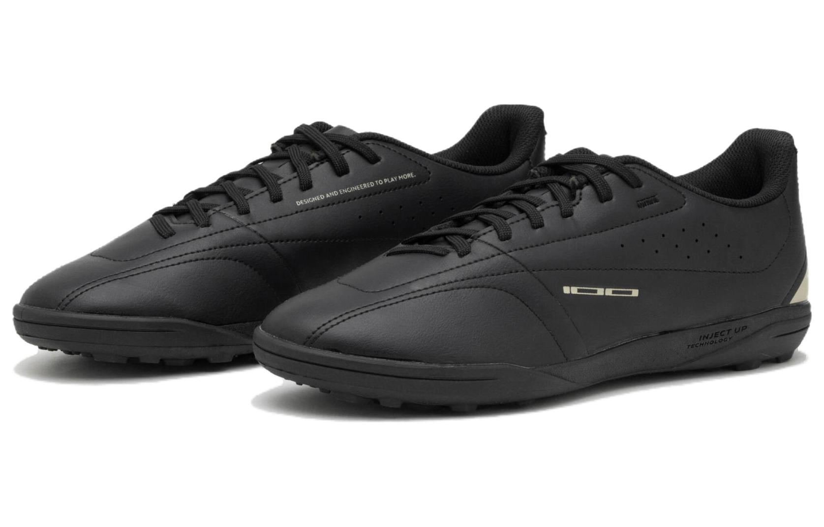 DECATHLON AG Artificial Ground Slip Resistant Abrasion Resistant Soccer Shoes Men’s Black