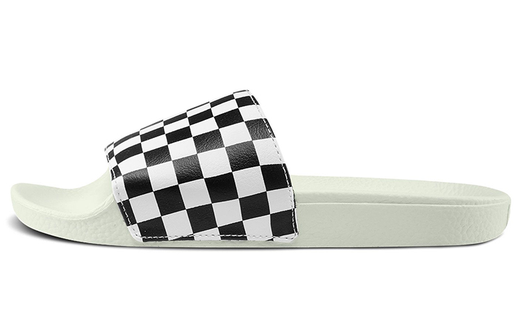 Женские шлепанцы Vans Slide-On (черно-белые) — фото 1