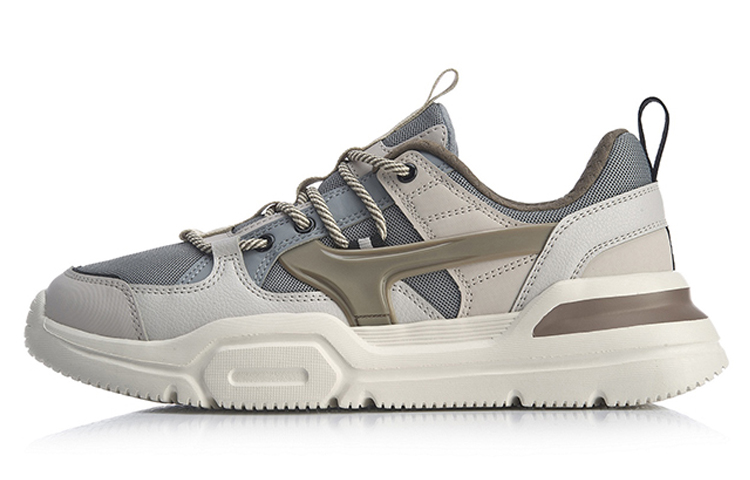 Li Ning Mark Lite Slip Resistant, Abrasion Resistant, Lightweight Low top Casual Shoes Men's Stone Gray