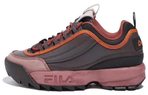 FILA Disruptor 2 Dying Abrasion Resistant Low top Casual Shoes Unisex Gray Red Korean Style