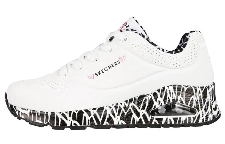 Skechers Uno Low top Casual Shoes Women's White Black
