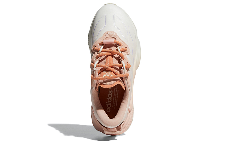 Женские кроссовки adidas originals Ozweego (розово-бело-оранжевые) — фото 5