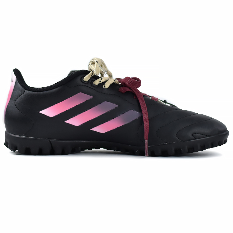 Adidas GOLETTO 8 TF Turf Soft Ground Firm Ground Abrasion Resistant Soccer Shoes Unisex Black Pink
