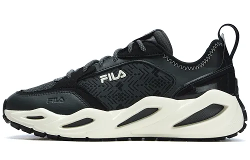 FILA CRYPTO Textile, Synthetic Leather, TPU Abrasion Resistant Low top Casual Shoes Women's Lost Black