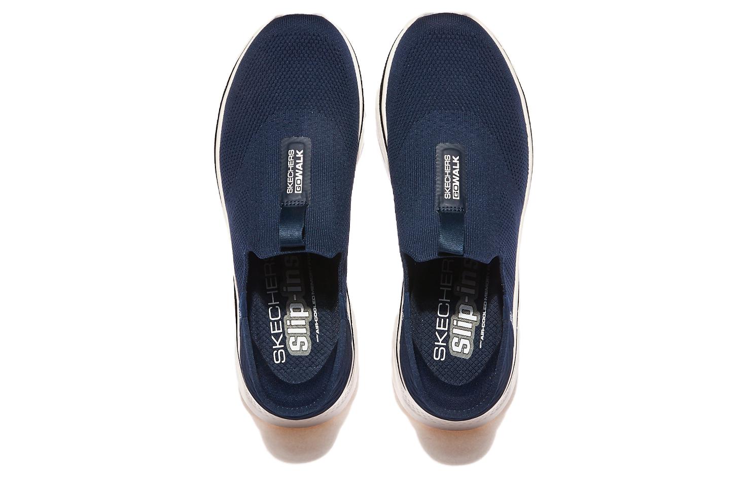 Skechers GO WALK 7 Soft And Comfortable Cushioning, Wear Resistant Low top Casual Shoes Men’s Blue White
