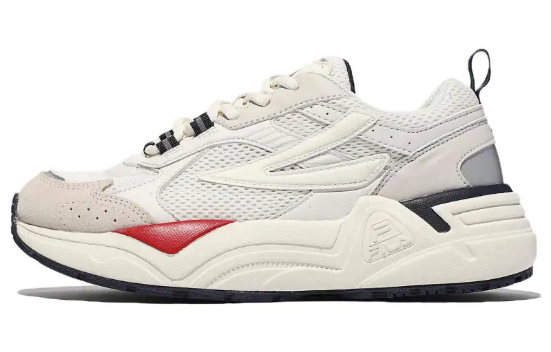 FILA Low top Casual Shoes Unisex White Gray Korean Style