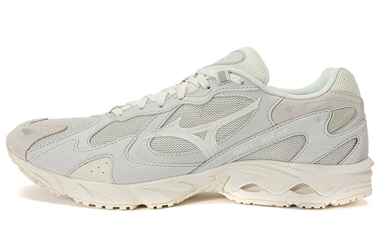 Mizuno Wave Solar Textile, Synthetic Leather Slip Resistant, Abrasion Resistant, Breathable Low top Casual Shoes Unisex