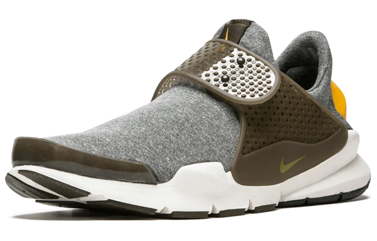 Женские кроссовки Nike Sock dart SE (серо-желтые) — Серыйжёлтый — фото 2