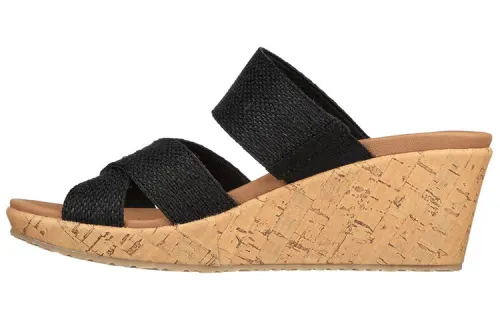 Skechers Slide Slippers Women's Black/Brown Color