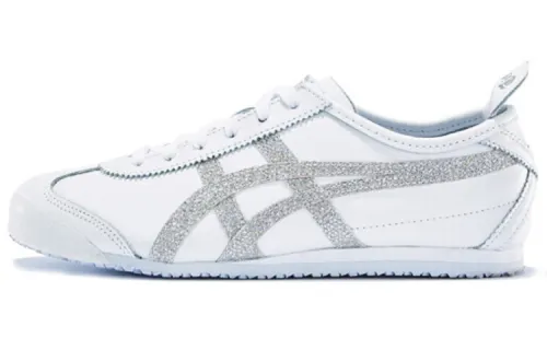 Onitsuka Tiger Onitsuka Tiger MEXICO 66, trendy and comfortable, shock-absorbing, wear-resistant and lightweight, low-cut lifestyle shoes, women's model, silver