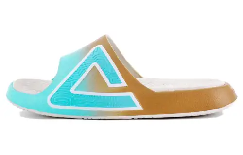 PEAK State Extremely Large Triangle 1.0 Slip Resistant Abrasion Resistant Plastic Sole Slide Slippers Men's Blue Yellow