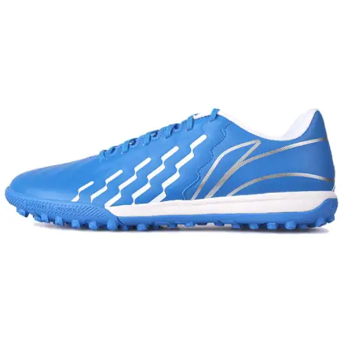 Li Ning Brocade TF Turf Artificial Turf Cushioning, Wear Resistant Soccer Shoes Men's Blue