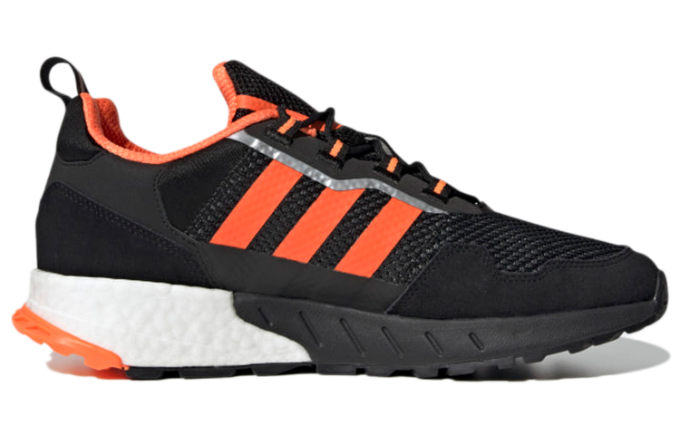 Кроссовки adidas originals ZX 1K (черно-оранжевые) — Чёрный / оранжевый — фото 2