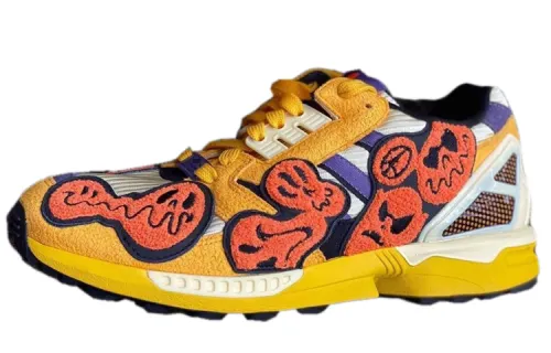 Adidas Originals ZX 8000 'Halloween' Abrasion Resistant Low top Casual Shoes Unisex Yellow Orange