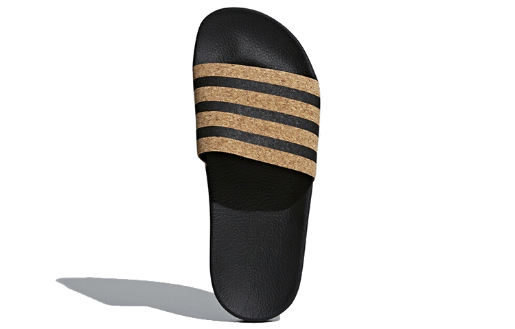 Женские шлепанцы adidas originals Adilette (черно-коричневые) — Чёрный / коричневый — фото 5