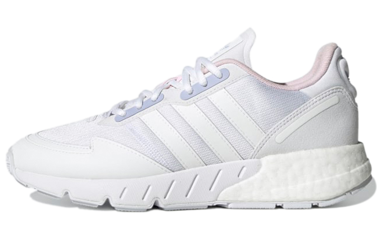 Женские кроссовки adidas originals ZX 1K Boost (бело-фиолетовые)