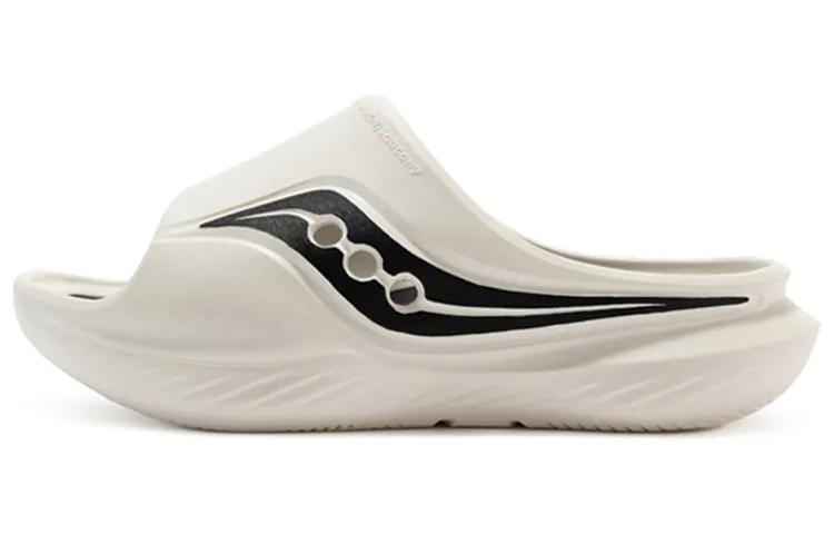 Saucony Cradle Slip Resistant Abrasion Resistant Casual Slippers Unisex Black White