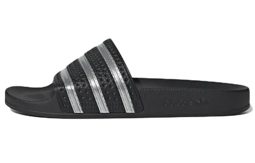 Adidas Originals Adilette Slides Slippers Men's Black Silver