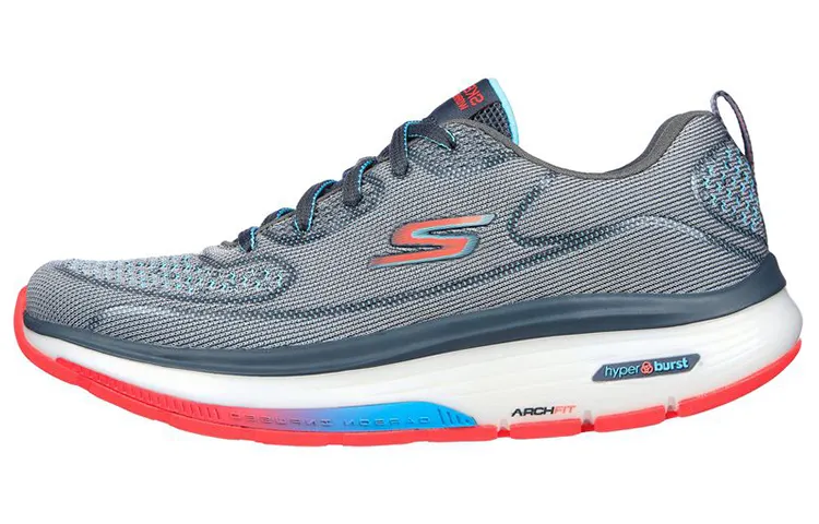 Skechers GO WALK Lite Fabric Comfortable Low top Casual Shoes Women's Silver Orange