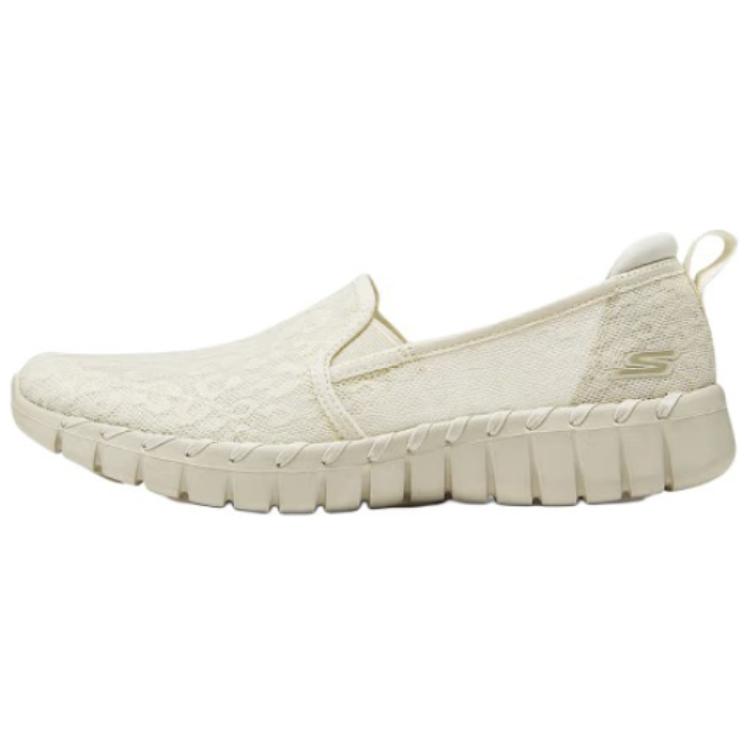 Женские слипоны Skechers (бежевые)
