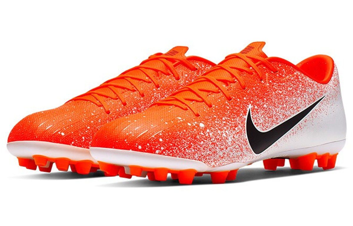Мужские бутсы Nike Mercurial Vapor 12 Ag-r (оранжево-белые) — Оранжевый / белый — фото 3