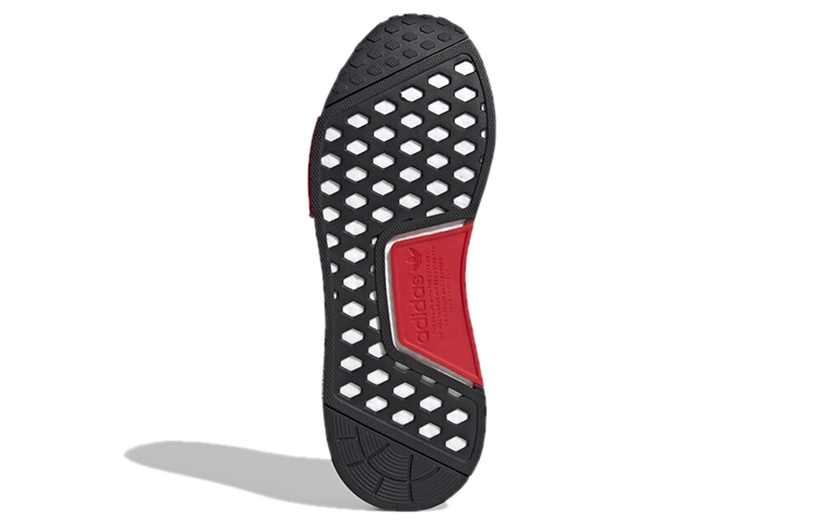 Кроссовки adidas NMD_R1 (белый / красный / черный) — Белый / красный / чёрный — фото 6