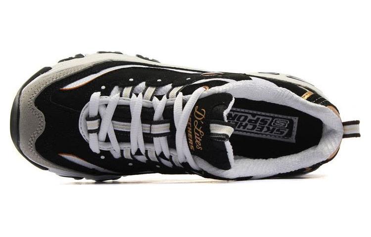 Женские кроссовки Skechers D'Lites (черно-белые) — фото 3