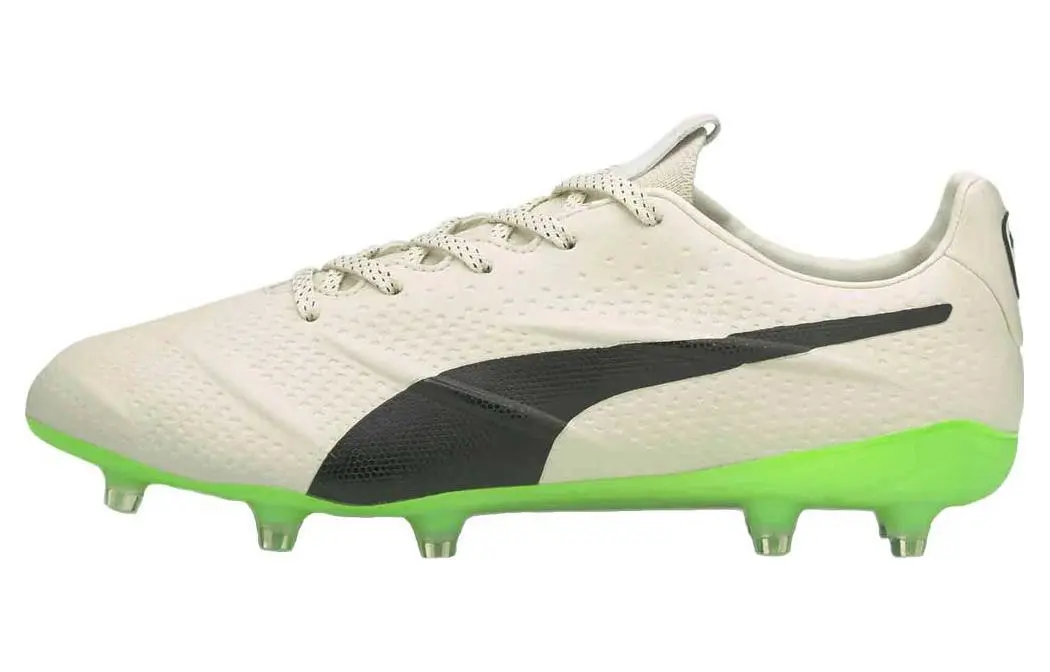 PUMA King Platinum 21 Vegan Fg Ag 'Ivory Glow Green Glare'